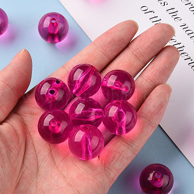 Прозрачные акриловые бусины MACR-S370-A20mm-706-1