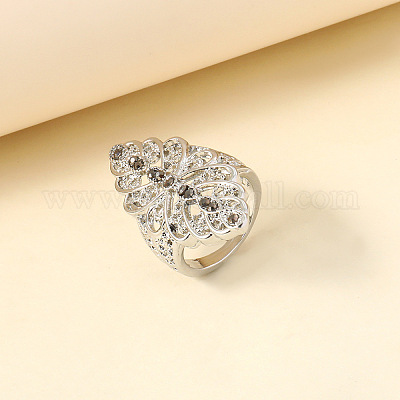 Кольца из сплава и страз FS-WG284EB-01-1