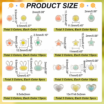 234 шт. Прозрачные акриловые бусины TACR-PH0001-68-1