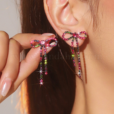 Латунь горный хрусталь серьги FS-WG4CB7C-09-1