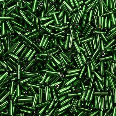 Никелированный стеклянные бусины стеклярус SEED-S046-01B-27-1