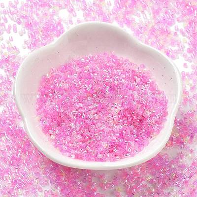 Стеклянные бусины прозрачных цветов SEED-H003-01L-1