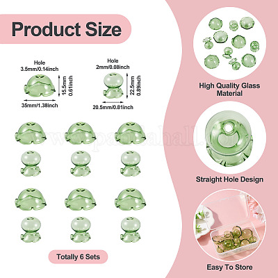 6 комплект прозрачных стеклянных колпачков GLAA-BY0001-07D-1