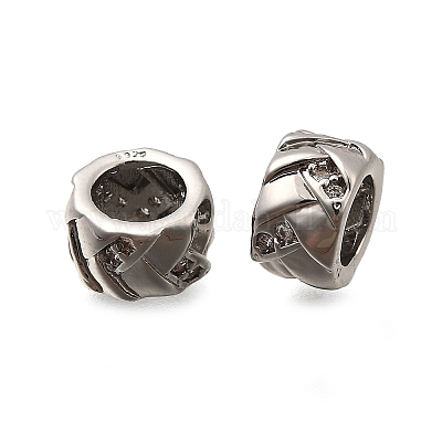 Латунь микропаве прозрачный кубический цирконий европейский бисер KK-Z126-08P-1