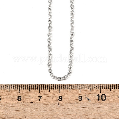 Не тускнеющая цепочка из нержавеющей стали 304 для ожерелья STAS-E052-61P-55cm-1
