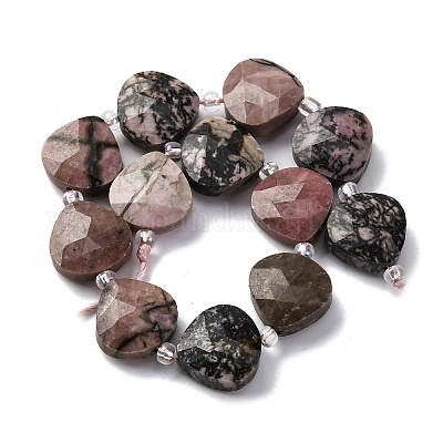 Природные родонит бисер нитей G-P570-E03-02-1