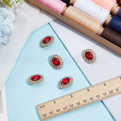 4 шт. пуговицы из сплава с двумя отверстиями и стеклянной ножкой FIND-DR0001-99D-1