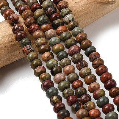 Нити бусин из натурального камня пикассо/полихромной яшмы&nbsp;G-A280-A27-01-1