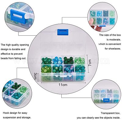 Выпечка окрашены треск стекла бисер CCG-PH0002-10-1