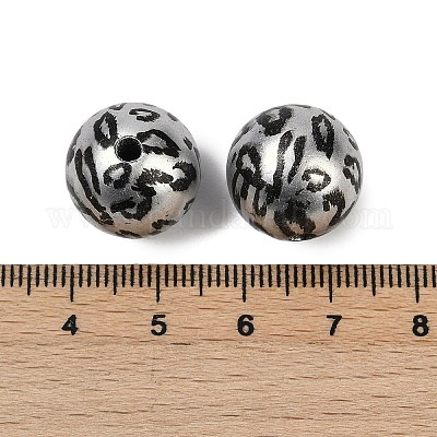 Окрашенные акриловые бусины &nbsp;PACR-P005-01B-1