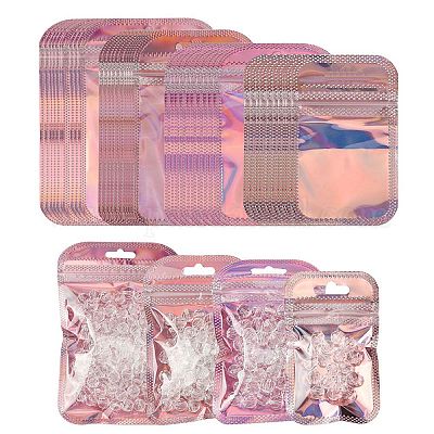 40 шт. 4 стиля пластиковой лазерной упаковки инь-ян пакеты с застежкой-молнией OPP-FS0001-01-1