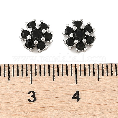 Латунные микро проложить кубического циркония бусы KK-U056-15P-1