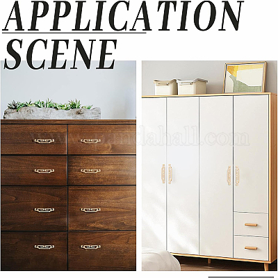 Дверные ручки шкафа из цинкового сплава FIND-WH0097-18G-1