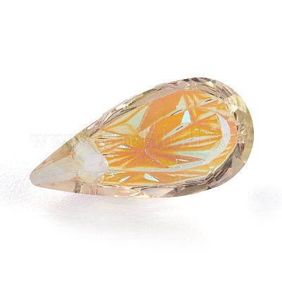 Подвески из тисненого стекла со стразами GLAA-J101-06A-001PS-1