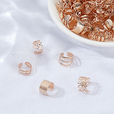 100 шт. 5 стиля железное украшение для волос AJEW-ME0001-49-1