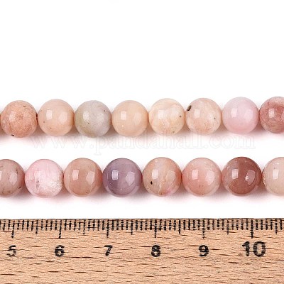 Натуральный розовый опал бусы пряди G-R446-8mm-10-01-1