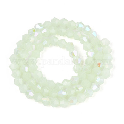 Имитация нефрита гальванических бисер пряди GLAA-F029-J4mm-D07-1