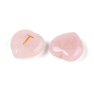 26 шт. 26 вида бусин в форме сердца из натурального розового кварца G-T144-A03-1