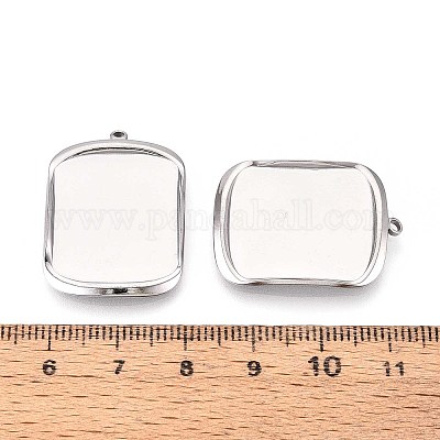 Оправы для подвесок из нержавеющей стали 304 в виде кабошонов STAS-T067-15P-1