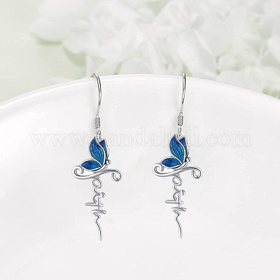 Комплекты из эмалевых ожерелий и висячих серег в виде бабочки FS-WGE0CC2-01-1