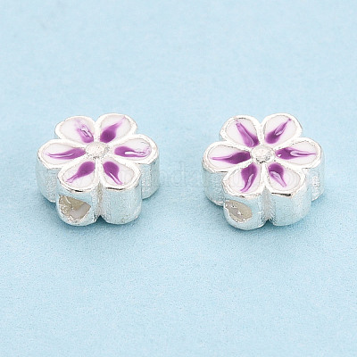 925 бусина из стерлингового серебра с эмалью STER-T008-35C-1