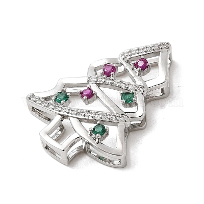 Латунные микро проложить кубического циркония подвески KK-L258-01P-B01-1