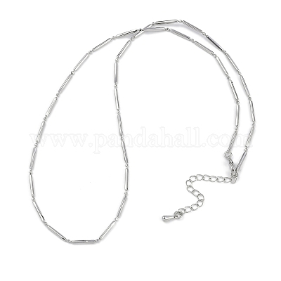 Стойка гальванизированная латунь звено цепи ожерелья для женщин NJEW-K382-01P-1