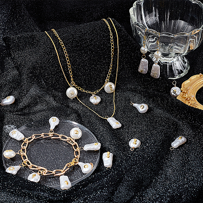 16 комплект из 8 стилей подвесок из АБС-пластика с имитацией жемчуга PALLOY-GA0004-13-1