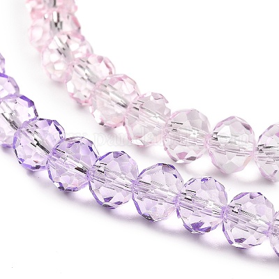 Прозрачные окрашенные стеклянные бусины DGLA-A034-T6mm-A05-1