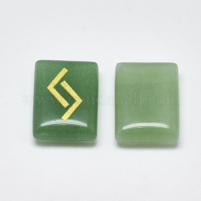 Естественный зеленый авантюрин кабошонов G-T122-26E-1