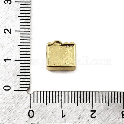 Латунные микропаве прозрачные кубические циркониевые эмалевые бусины KK-I360-021G-1