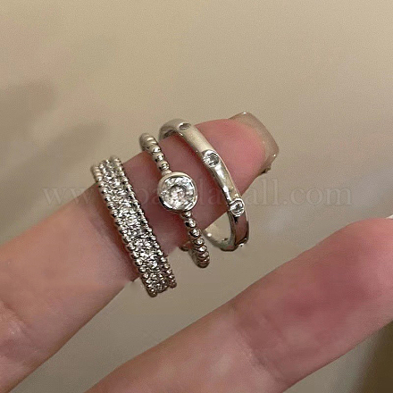 3 шт. сплав с манжетными кольцами из стразов FS-WGCB7EB-13-1