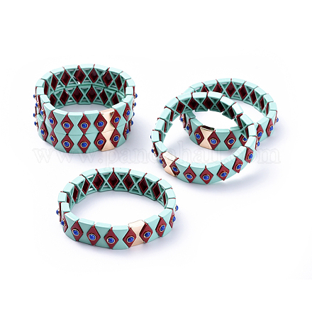 Tile Elastic Bracelets BJEW-K004-16C-1