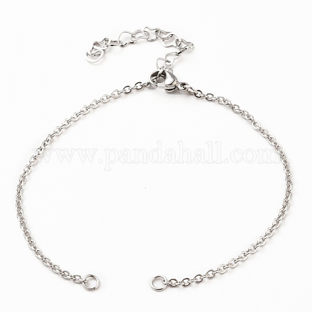 304 Stainless Steel Cable Chain Bracelet Making AJEW-JB00782-01-1