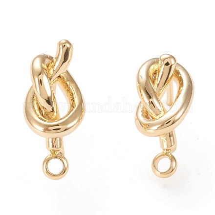Brass Stud Earring Findings KK-F820-43G-1