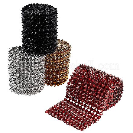 4 ярд двухцветных пластиковых заклепок&nbsp;DIY-WR0004-34-1