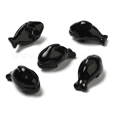 Украшение дисплея скульптуры из натурального обсидиана DJEW-Q002-02D-1