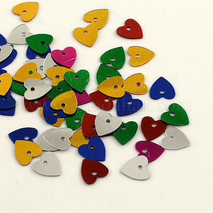 Accessoires ornement de perles de paillette de coeur en plastique X-PVC-Q032-15mm-M-1
