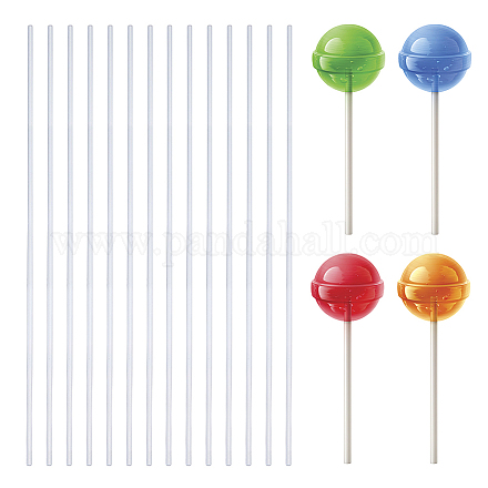 SUPERFINDINGS About 200Pcs Acrylic Dowel Rods Clear Lollipop Sticks 25.1x0.3cm Cake Topper Sticks for Candy Dessert Chocolate Handmade DIY Crafts TOOL-FH0001-47-1