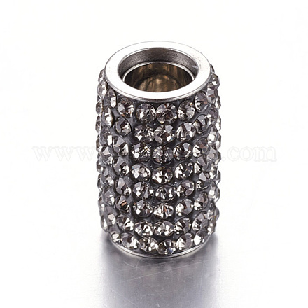 304 Stainless Steel Rhinestone Magnetic Clasps X-RB-K005-12-1