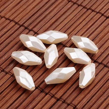 Faceted Bicone Acrylic Imitation Pearl Beads OACR-O002-2770-1
