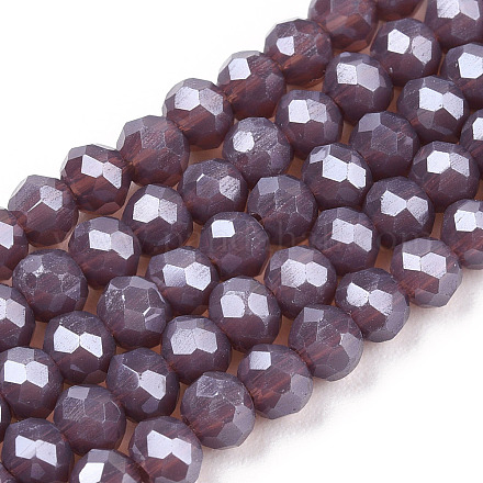 Chapelets de perles en verre électroplaqué EGLA-A034-P2mm-A01-1