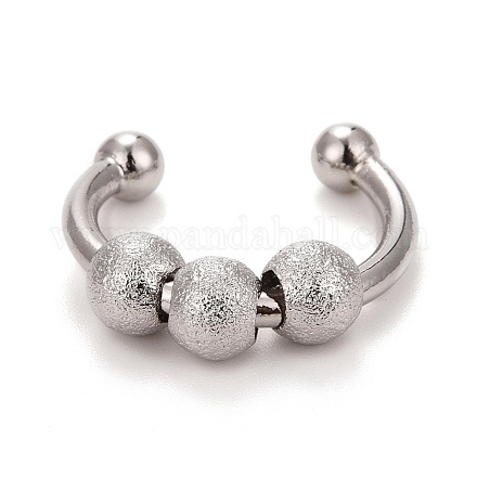 Вращающееся кольцо из латуни с бусинами RJEW-F120-03P-1