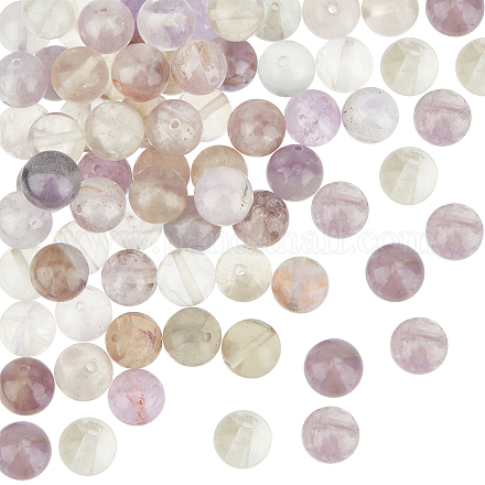 OLYCRAFT 96Pcs Natural Purple Fluorite Beads 8mm Undyed Energy Beads Round Loose Gemstone Beads for Bracelet Necklace DIY Jewelry Making G-OC0002-97A-1
