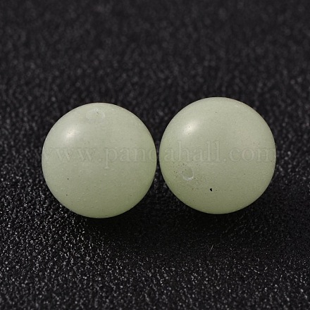 Half-hole Round Synthetic Luminous Stone Beads G-P131-10mm-08-1