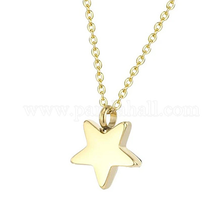 Ожерелье с подвеской из нержавеющей стали в форме звезды PW-WG9E3BB-02-1