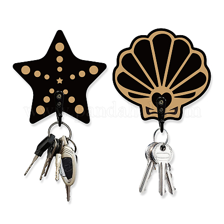 Ahandmaker 2 комплект держатель для ключей в виде ракушки морской звезды DIY-WH0460-001-1