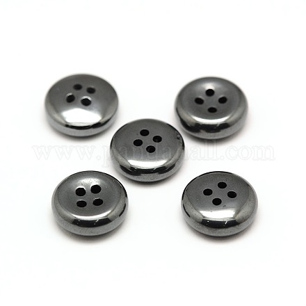 Boutons de hématite G-J203-02-13mm-1