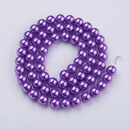Glass Pearl Beads Strands HY-12D-B15-1
