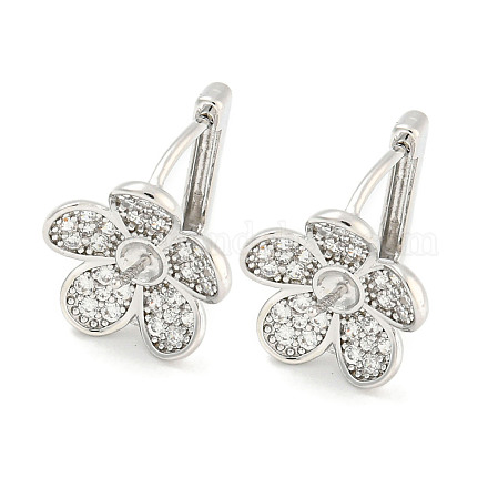 Латунь микро проложить кубический рисунок обруча из двуокиси циркония KK-S386-04P-1